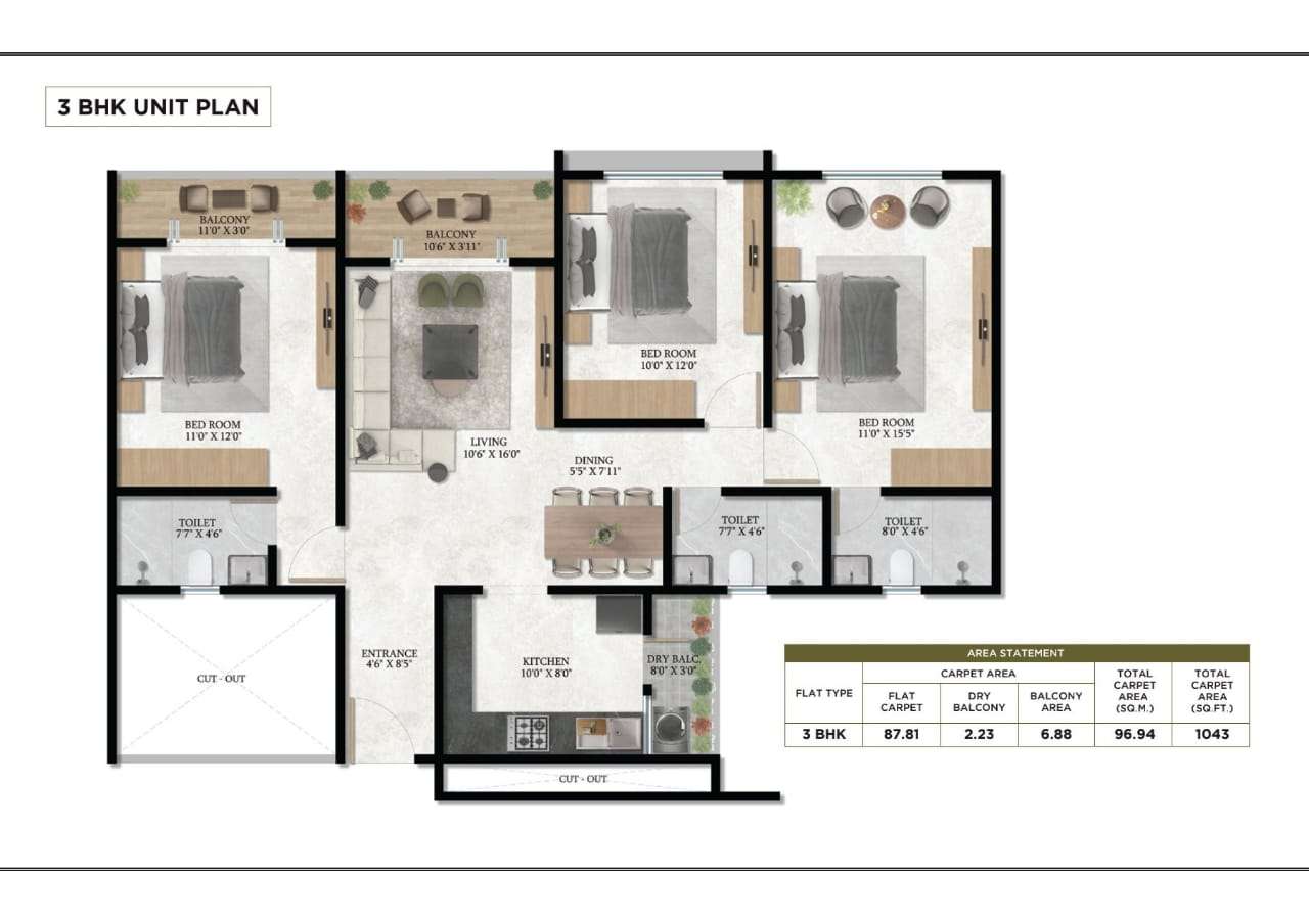 3 BHK Layout